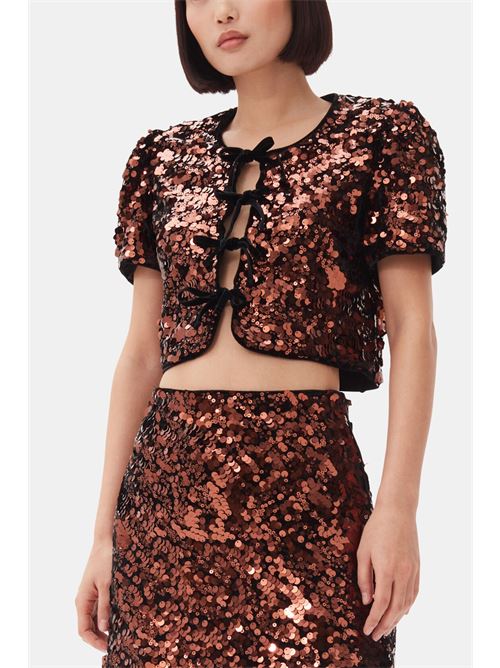 Top con paillettes GANNI | T3984936