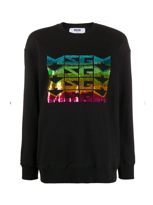 Sequin logo sweatshirt MSGM | 2842MDM28320749999