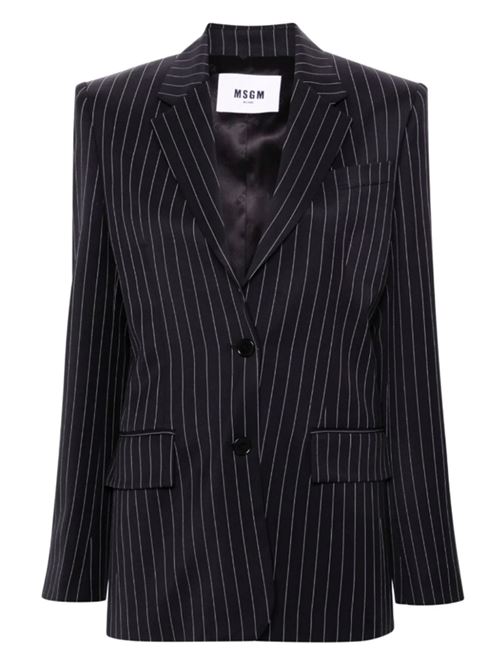 Pinstriped single-breasted jacket MSGM | 3641MDG2324711789