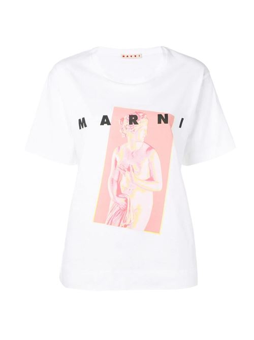 T-shirt con logo MARNI | THJEL32EP3SCP90VWE01